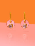 Deco Glam Medallion Oval Hoops