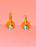 Deco Glam Medallion Oval Hoops