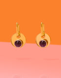 Deco Glam Medallion Oval Hoops