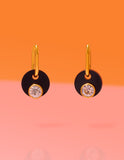 Deco Glam Medallion Oval Hoops