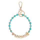 Mama Message Heart Bear Pointed Precious Key Chain Bracelet