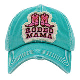 Rodeo Mama Message Western Boots Vintage Baseball Cap
