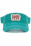 FAITH OVER FEAR VINTAGE VISOR CAP
