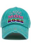 WIFE MOM BOSS Vintage Ball Cap