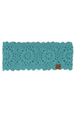 C.C Flower Pattern Crocheted Solid Headwrap