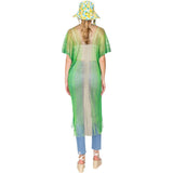 Two Tone Lurex Kimono Poncho