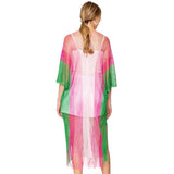 Two Tone Lurex Kimono Poncho