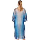 Two Tone Lurex Kimono Poncho