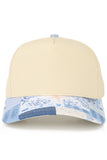 C.C Nautical Theme Print on Brim Two Tone Trucker Hat