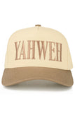 C.C YAHWEH Letter Embroidered on Brim Two Tone Trucker Hat
