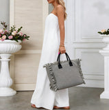Casual Strapless Solid Color Wide-Leg Jumpsuit