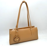Elegant Shoulder Tote Bag with Decorative Charm
