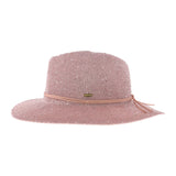 C.C Women's Knitted Panama Hat with Sequins Sun