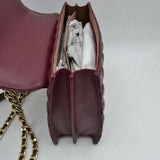 Quilted Flap Shoulder Bag with Woven Chain Strap