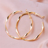 Vintage Metal Hand Engraved Butterfly Pattern Hoop Earrings Classic Women's Gold Plated Hook Drop Earrings