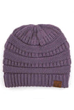 C.C Women's Ribbed Knit Solid Color Beanie