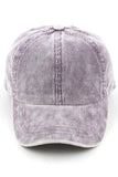 C.C Women's Stonewashed Corduroy Criss Cross Ponytail Cap