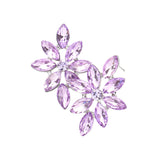 Floral Marquise Stone Cluster Evening Earrings