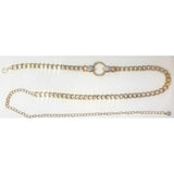 Rhinestone Embellished Snake Accented Chain Belt