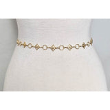 Geometric Floral Link Waist Chain Belt
