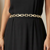 Geometric Square Link Chain Waist Belt