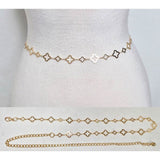 Delicate Quatrefoil Link Waist Chain Belt