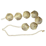 Textured Metal Seashell Link Waist Chain Belt