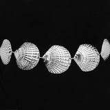 Textured Metal Seashell Link Waist Chain Belt