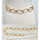 Layered Oval Link Waist Chain Belt