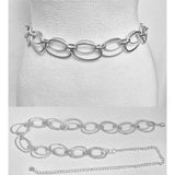 Layered Oval Link Waist Chain Belt