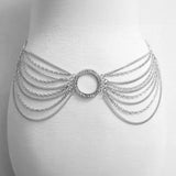 Ring Centered Multi Layered Waist Chain Belt