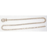 3Rows Rhinestone Pave Belt