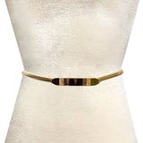 Metal Bar Pointed Stretch Belt