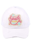 C.C DISTRESSED BEACH PLEASE PATCH PONYCAP