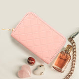 Diamond Patterned Solid Wallet