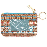 Boho Aztec Patterned ID Wallet Detachable Lanyard