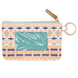 Boho Aztec Patterned ID Wallet Detachable Lanyard