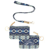 Boho Aztec Patterned ID Wallet Detachable Lanyard