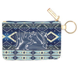 Boho Aztec Patterned ID Wallet Detachable Lanyard