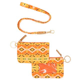 Boho Aztec Patterned ID Wallet Detachable Lanyard