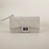 Quilted Faux leather Compact Card Holder Keychain Wallet