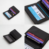 Faux Leather Basket Weave Fold Card Holder Wallet