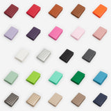 Faux Leather Basket Weave Fold Card Holder Wallet