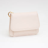 Faux Pebble Leather Compact Card Wallet Bag Charm