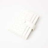 Faux Leather Classic Woven Card Holder Wallet