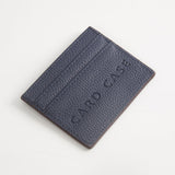 Textured Faux Leather Card Case Wallet