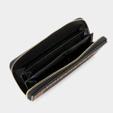 Bling Solid Zipper Wallet