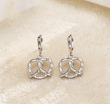 Pretzel Bread Necklace with Love Charm