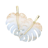 Acetate Tropical Leaf Dangle Earrings