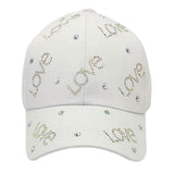 Bling Love Message Patterned Baseball Cap